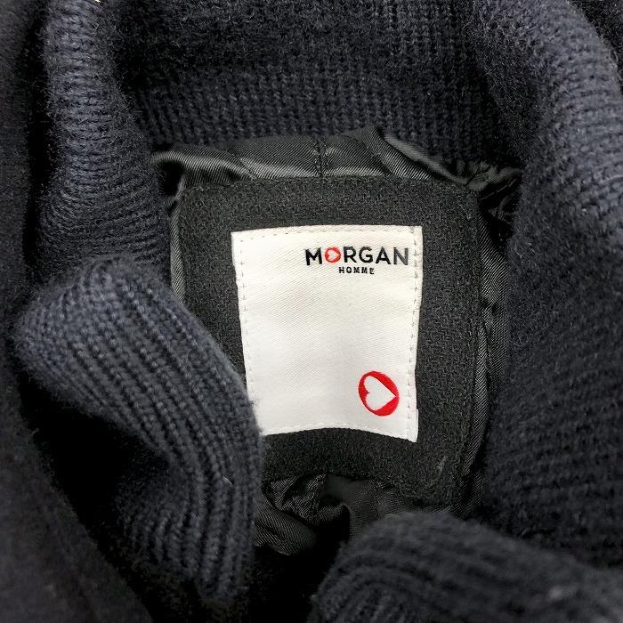 モルガンオム MORGAN HOMME メルトン コート ラウンドカラー 薄手の中綿のノースリーブライナー付き 長袖 L ダークネイビー メンズ 男性｜undo-rowa｜03