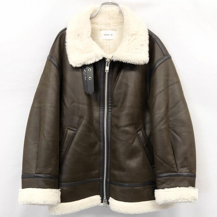 【新品　未使用】フレイアイディージャケット FRAY I.D フレイアイディー 0 レディース ヴィ―ガンレザー B-3