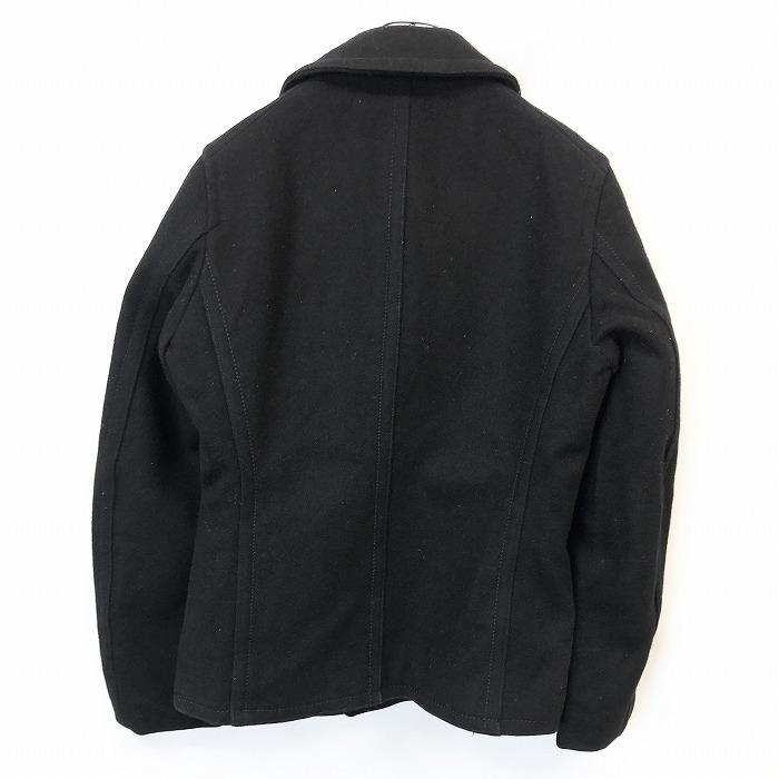 ぷーこ　　　黒 ウール ピーコート エムフィル ナポレオン 銀ボタン ぷーこ様専用 黒 ウール ピーコート エムフィル ナポレオン 銀ボタン