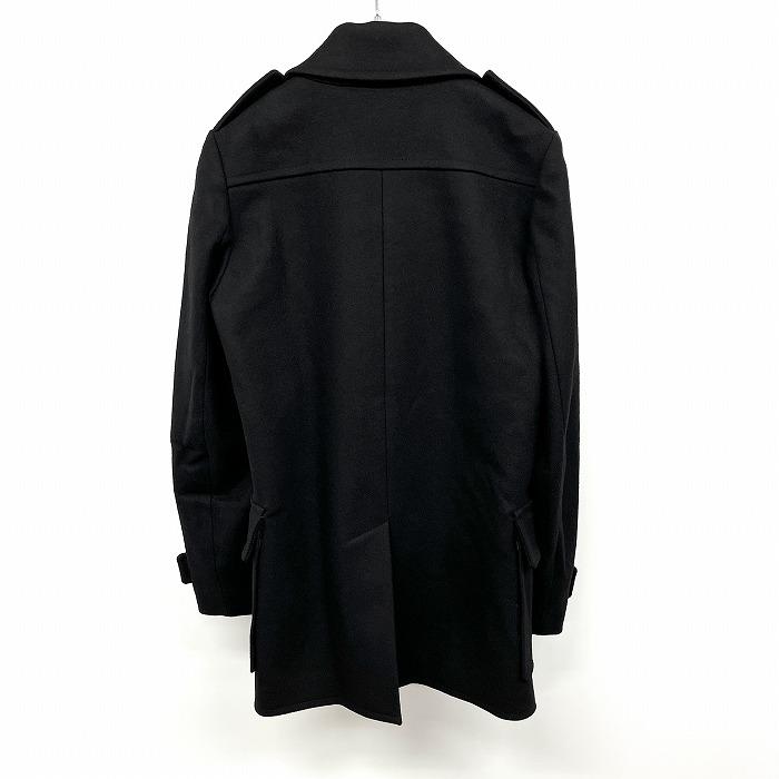 値下げ相談可★ ジョゼフ JOSEPH ウール ミドル丈コート ブラック 黒 JOSEPH（ジョセフ） ジョゼフ ミリタリー メルトン コート ボタン留め