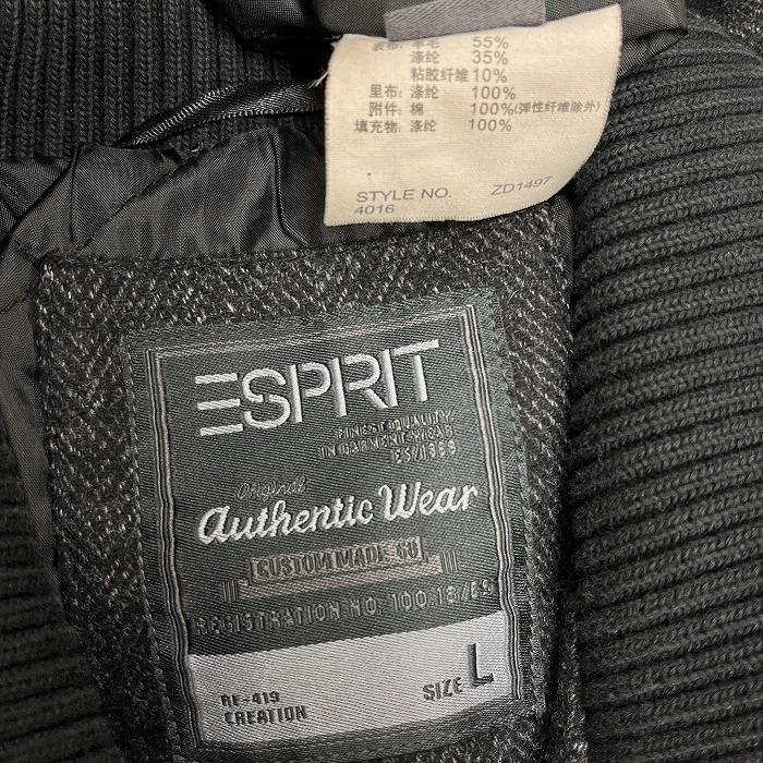 エスプリ ESPRIT コート ボタン留め 薄手の中綿入り カフスに硬い生地 