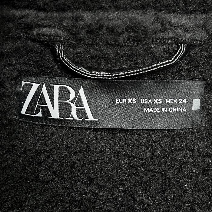ZARA ザラ フェイクムートン ライダースジャケット 長袖 無地 裏 ZARA ザラ フェイクムートン ライダースジャケット 長袖 無地 裏