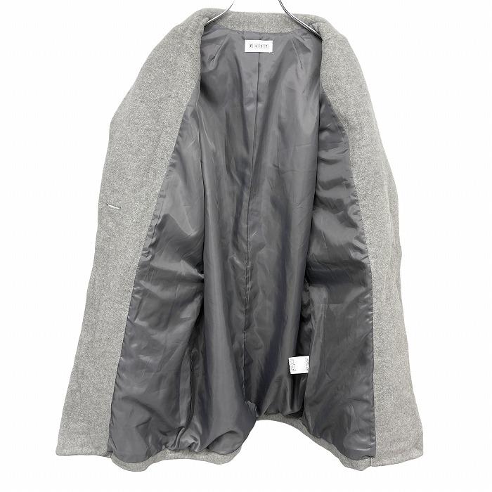 PLST プラステ チェスターコート 裏地付き 1つボタン留め 無地 長袖