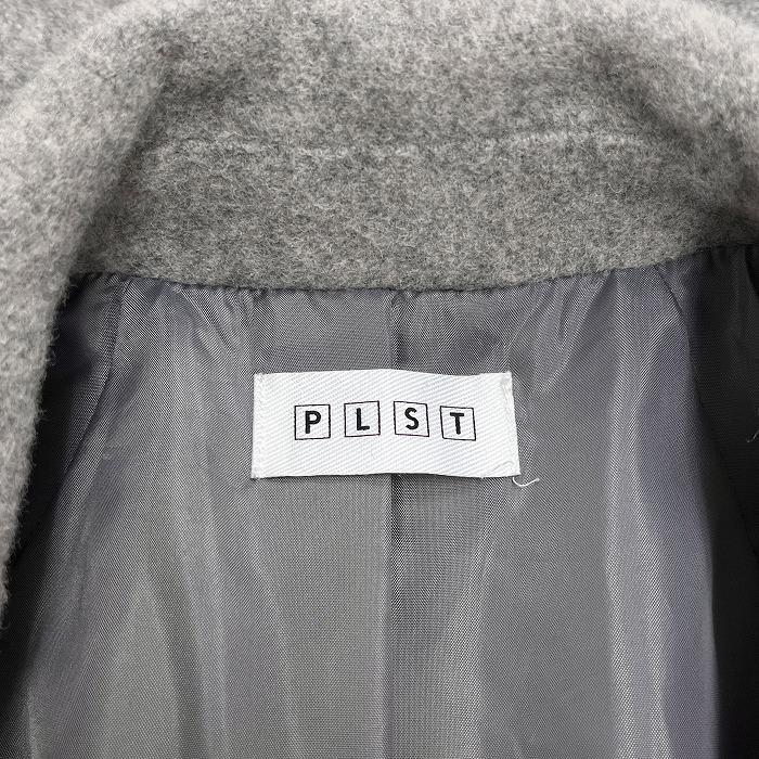 PLST プラステ チェスターコート 裏地付き 1つボタン留め 無地 長袖