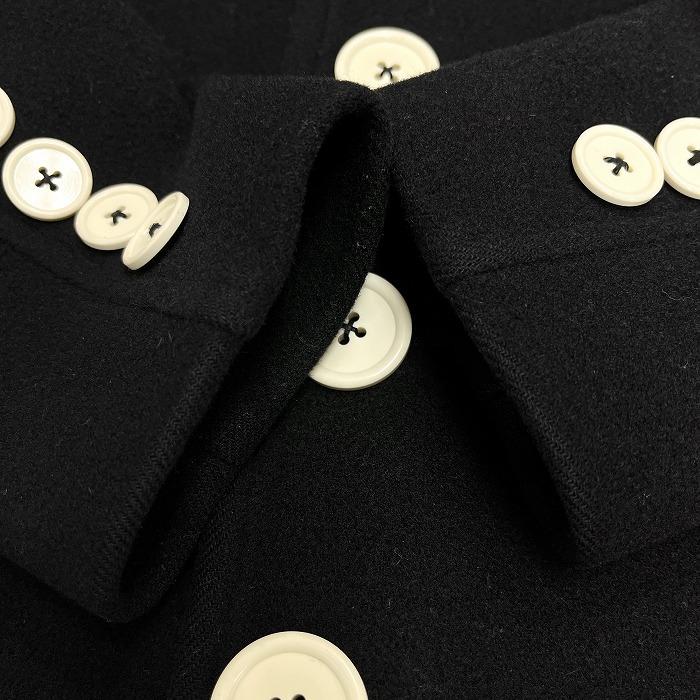 LOLO（ロロ） メルトン ステンカラー ハーフコート ボタン留め 無地