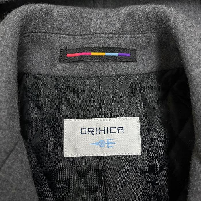 オリヒカ ORIHICA メルトン チェスターコート ダブル ボタン留め 無地 長袖 毛×ポリなど SS XS メランジ グレー メンズ(レディース？)｜undo-rowa｜04