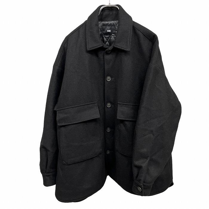 HARE（ハレ） 若干薄手 メルトン シャツジャケット コート 薄手の中綿