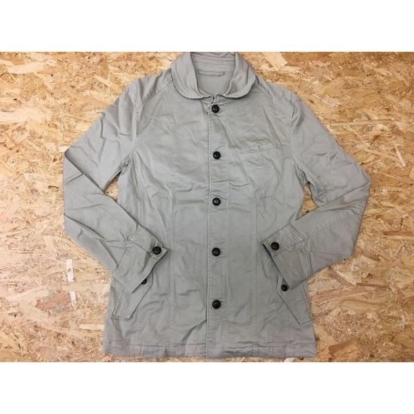 KLEIN PLUS HOMME クランプリュス オム 綿×ポリウレタン ラウンドカラー センターベント 長袖 ジャケット サイズ48 グレージュ系 メンズ | KLEIN PLUS