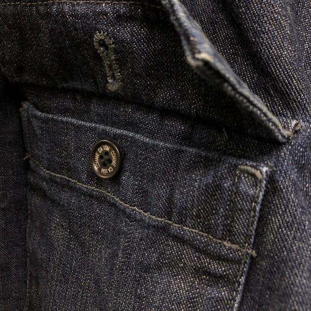 コムサイズム COMME CA ISM デニムジャケット 無地 両胸ポケット フライフロント ボタン留め 長袖 浅襟 綿100% M ブルー 青 メンズ | COMME CA ISM | 02