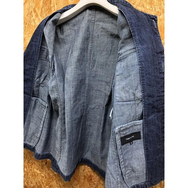 コムサイズム COMME CA ISM デニムジャケット 無地 両胸ポケット フライフロント ボタン留め 長袖 浅襟 綿100% M ブルー 青 メンズ | COMME CA ISM | 04