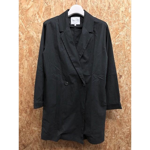 American Holic アメリカンホリック F レディース 薄手 チェスターコート ポケット無し 裏地無し 無地 ダブルカフ 長袖 綿100 ブラック 黒 Bl028 Undo Rowa ヤフー店 通販 Yahoo ショッピング