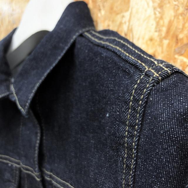 ユニクロ UNIQLO デニムジャケット ストレッチ トラッカージャケット 両胸ポケット 無地 長袖 綿×ポリウレタン M ネイビー 紺 レディース | ユニクロ | 02