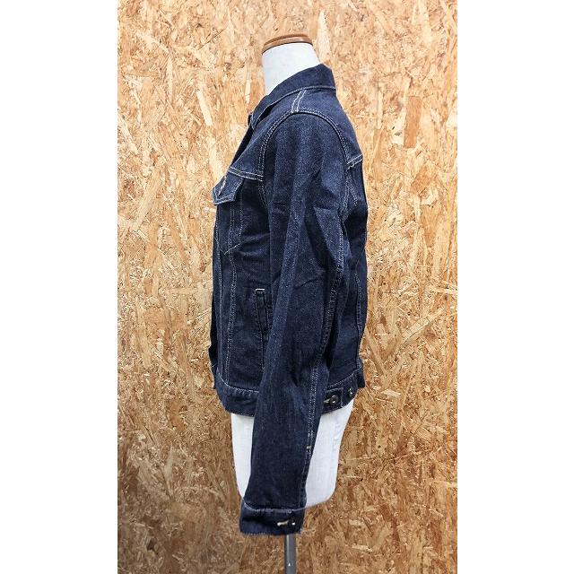 ユニクロ UNIQLO デニムジャケット トラッカージャケット ボタン留め ストレッチ 長袖 無地 綿×ポリウレタン L ネイビー 紺 レディース | ユニクロ | 02