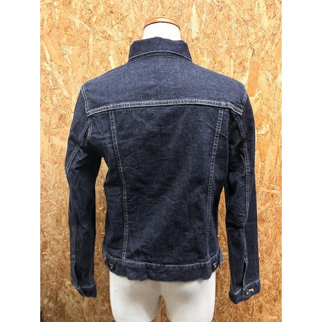 ユニクロ UNIQLO デニムジャケット トラッカージャケット ボタン留め ストレッチ 長袖 無地 綿×ポリウレタン L ネイビー 紺 レディース | ユニクロ | 03