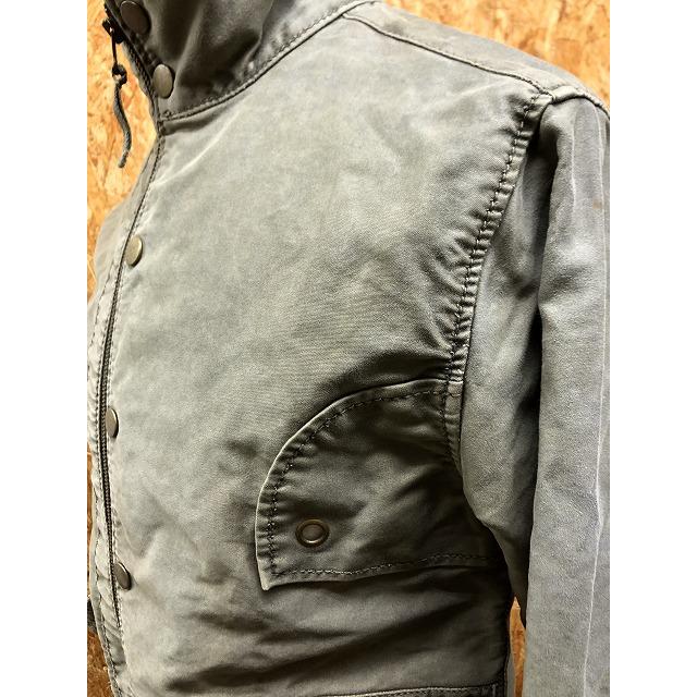 ARMEE RELAX INC. - 2 メンズ ミリタリージャケット 無地 ダブルジップ×ドットボタン 長袖 袖にジップ 綿100% グレーグリーン・カーキ系 |  | 01