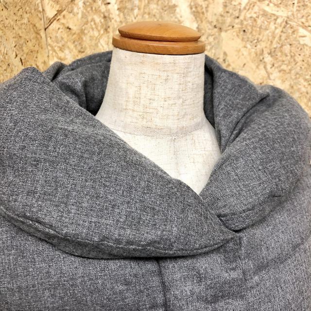 ikka（イッカ） 中綿ジャケット ショールカラー ジップ×ドットボタン