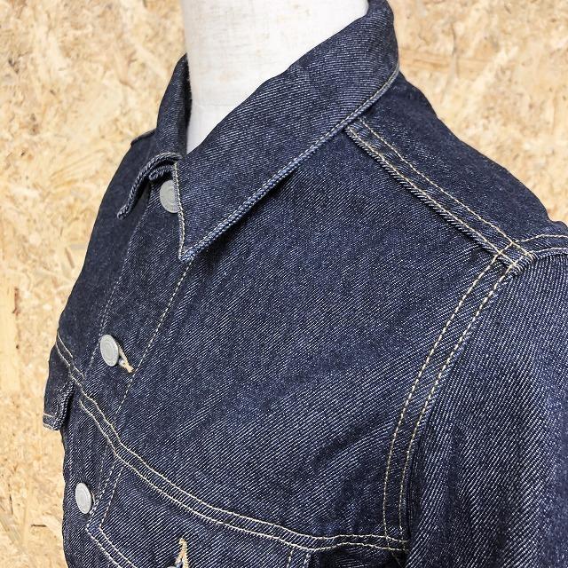 ユニクロ UNIQLO デニムジャケット トラッカージャケット 両胸ポケット ボタン留め 無地 長袖 ワーク 綿100% L ブルー 青 レディース | ユニクロ | 01