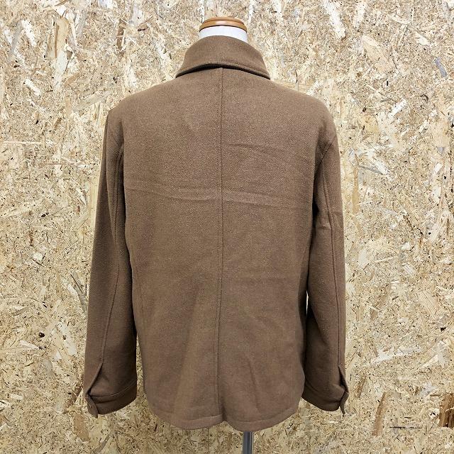 ikka イッカ M メンズ ハーフコート 裏地付き ラウンドカラー ボタン