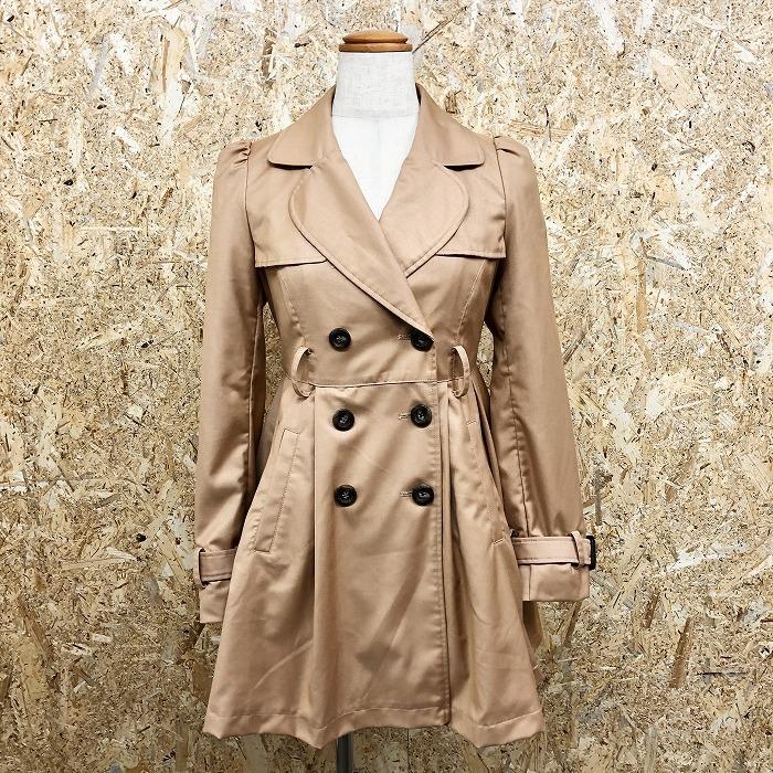 dazzlin ダズリン S レディース トレンチコート 裏地付き ボタン留め