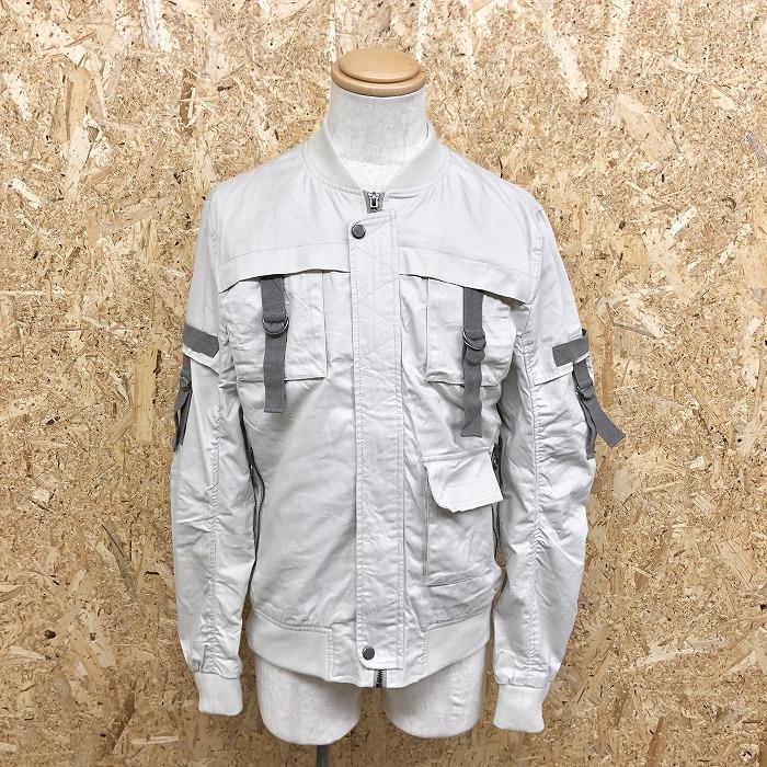 Zara Man ザラマン M メンズ ブルゾン ジップジャケット ストラップポケット バックプリント メッセージ 長袖 綿100 ライトグレー系 Bl Undo Rowa ヤフー店 通販 Yahoo ショッピング