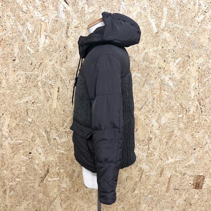 Azul By Moussy アズールバイマウジー S メンズ ダウンジャケット フード脱着可 ケーブル柄 長袖 ダウン70 フェザー30 黒系 グレー系 Bl Undo Rowa ヤフー店 通販 Yahoo ショッピング