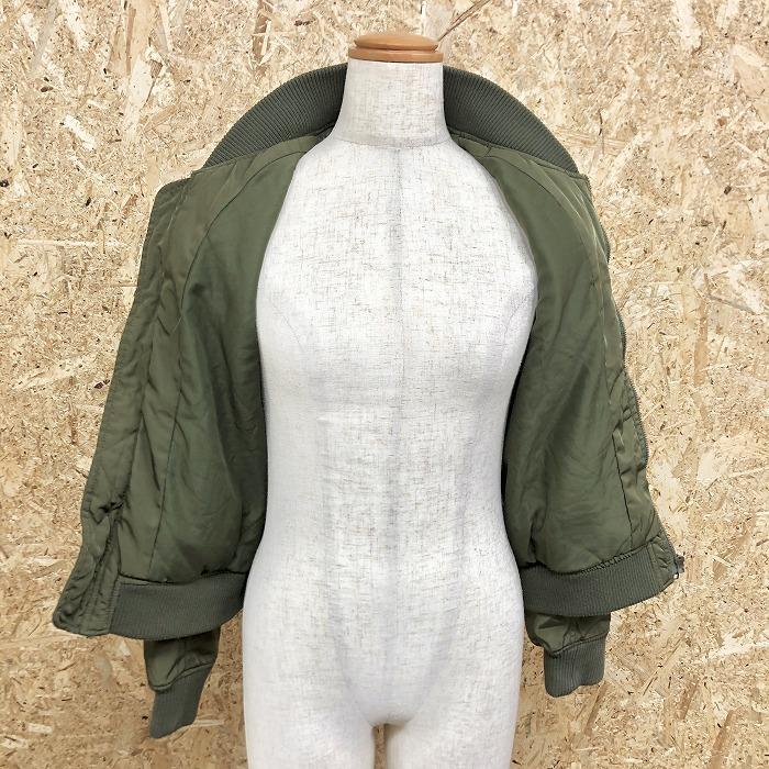 INGNI イング M レディース 若干薄手の中綿入り MA-1 ブルゾン ジャケット 無地 長袖 ポリ100% ミリタリーグリーン・カーキ系 緑系 | INGNI | 04