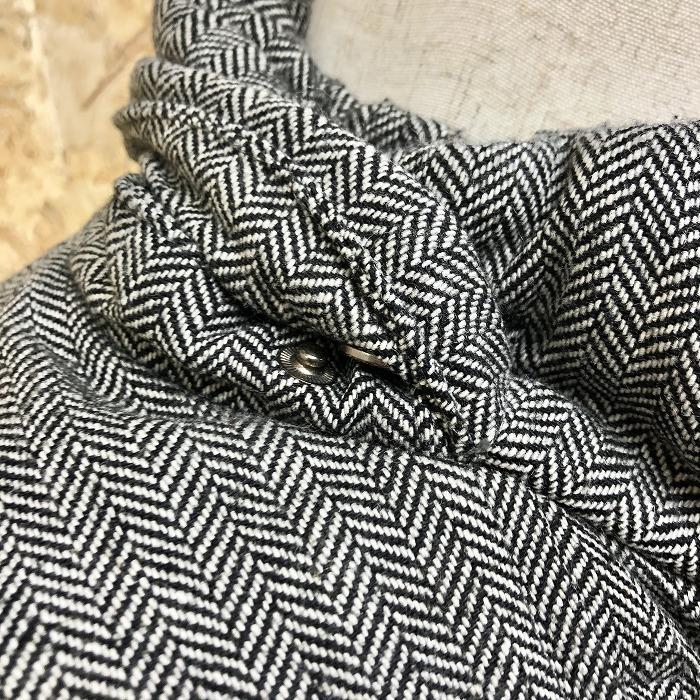 Tete Homme テットオム 6 メンズ 中綿ジャケット ヘリンボーンストライプ柄 ドットボタン ジップ留め ハイネック 長袖 ブラック ホワイト Bl Undo Rowa ヤフー店 通販 Yahoo ショッピング