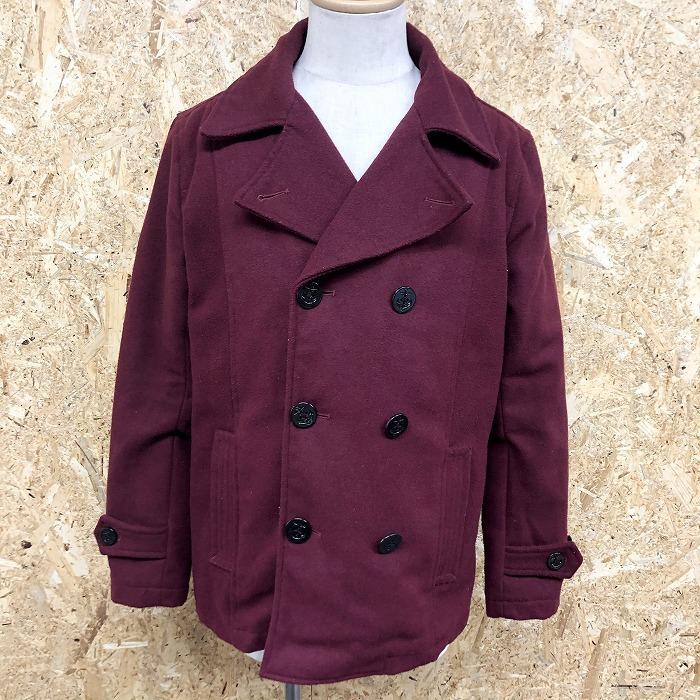 Tk ティーケー 3 メンズ ピーコート Pコート メルトンコート 中綿ジャケット 無地 ボタン留め 長袖 アウター ワインレッド 赤系 Bl0 Undo Rowa ヤフー店 通販 Yahoo ショッピング