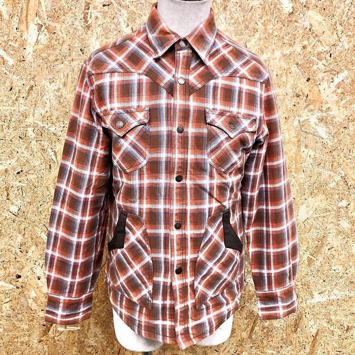 Ikka イッカ M メンズ 中綿シャツジャケット ウエスタン チェック柄 ドットボタン留め 長袖 綿100 ブラウン ブルー系 ホワイト Bl Undo Rowa ヤフー店 通販 Yahoo ショッピング