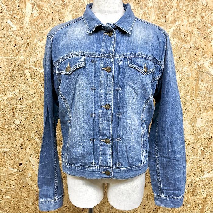 Zara Basic ザラ ベーシック L レディース デニムシャツジャケット メタルボタン留め ウエストゴム 長袖 コットン リネン ブルー 青 Bl Undo Rowa ヤフー店 通販 Yahoo ショッピング