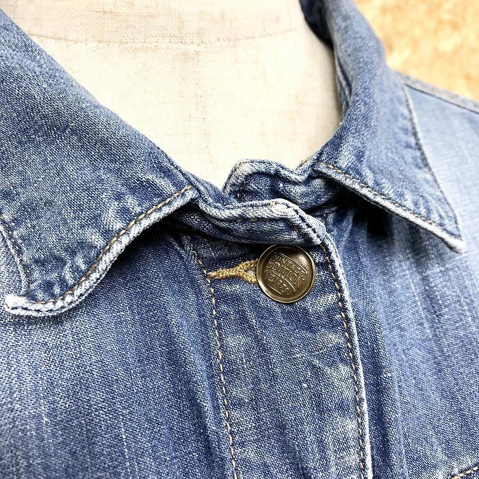 Zara Basic ザラ ベーシック L レディース デニムシャツジャケット メタルボタン留め ウエストゴム 長袖 コットン リネン ブルー 青 Bl Undo Rowa ヤフー店 通販 Yahoo ショッピング