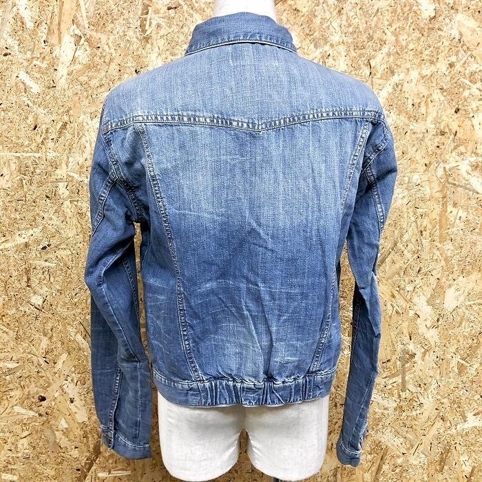 Zara Basic ザラ ベーシック L レディース デニムシャツジャケット メタルボタン留め ウエストゴム 長袖 コットン リネン ブルー 青 Bl Undo Rowa ヤフー店 通販 Yahoo ショッピング