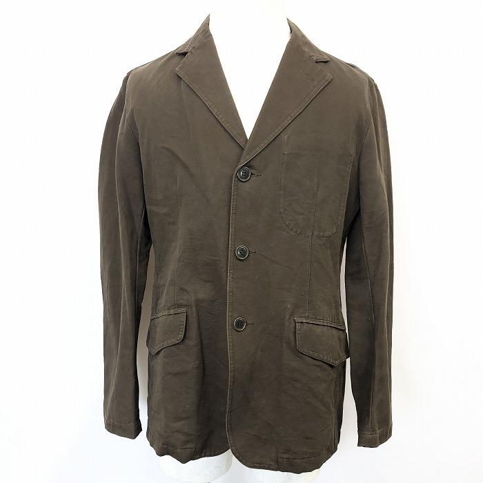 Takeo Kikuchi タケオキクチ 2 メンズ テーラードジャケット 裏地無し 3つボタン 無地 センターベント 長袖 綿100 コットン ブラウン 茶色 Bl Undo Rowa ヤフー店 通販 Yahoo ショッピング