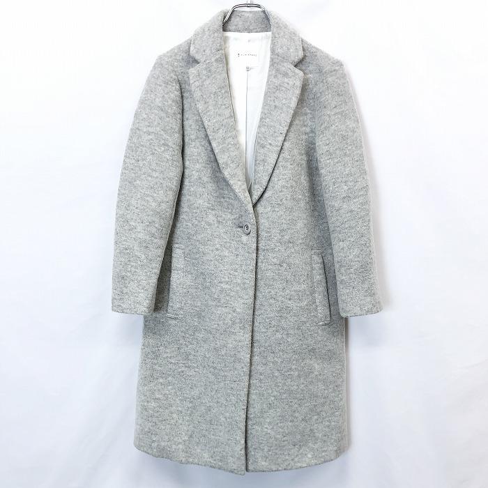 組曲 KUMIKYOKU グレー ハーフコート 通勤 大人女子 ウール100% 組曲 KUMIKYOKU クミキョク XS (S2) レディース チェスターコート 裏地