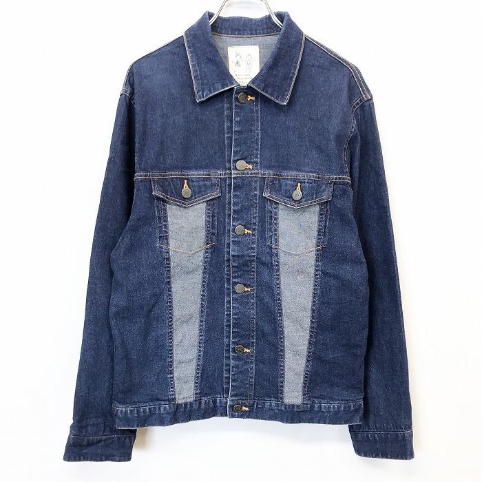 ユート U:TO 若干薄手 デニム トラッカージャケット ボタン留め 背中に