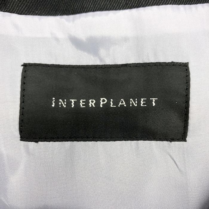インタープラネット INTERPLANET 薄手 コート 2WAY 襟脱着可 ステンカラー＆ノーカラー 7分袖 裏地付き 長袖 ポリ100% 40 黒 レディース | INTERPLANET | 02