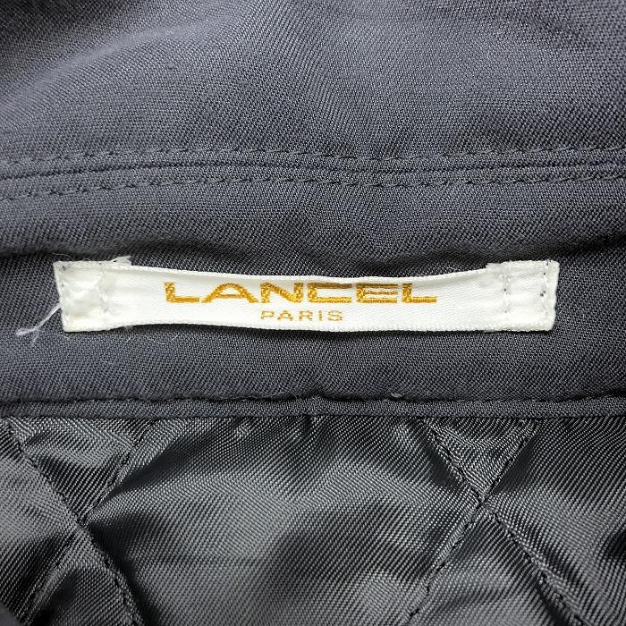 LANCEL ランセル 若干薄手 中綿 コート フード脱着可 ハイネック 