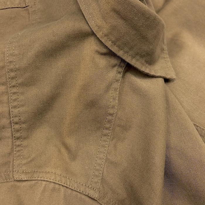 【新品/訳アリ】Confirm コンファーム M メンズ シャツジャケット チノ ミリタリー ワーク ボックスカット 袖にワッペン 長袖 綿100% 茶｜undo-rowa｜03