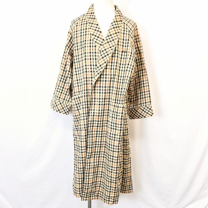 DAKS ダックス ガウンコート L タータンチェック 古着 L ロングコート DAKS LONDON ダックス ロンドン L メンズ(レディース？) 薄手