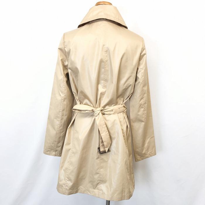 TOPKAPI トプカピ F レディース 薄手 ピーターパンカラー レインコート ドット柄裏地 ボタン留め 長袖 ポリ100% ベージュ(裏地：青) | TOPKAPI | 01