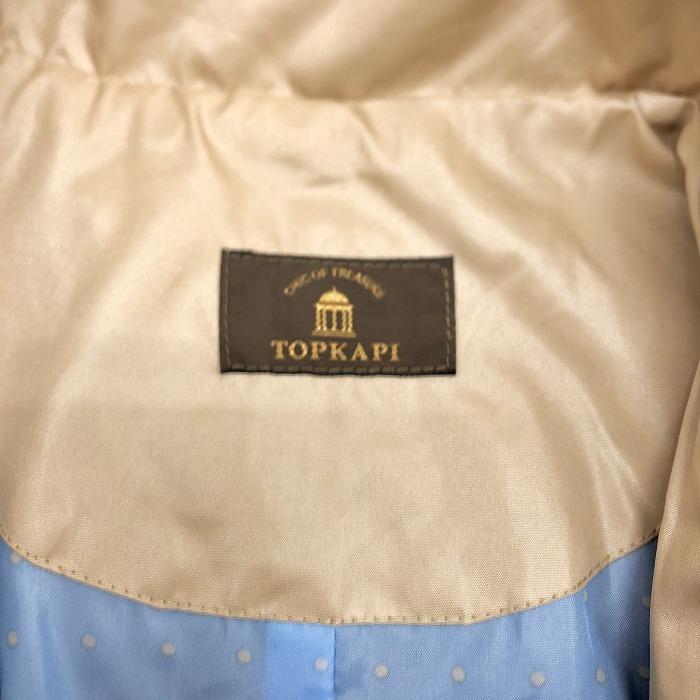 TOPKAPI トプカピ F レディース 薄手 ピーターパンカラー レインコート ドット柄裏地 ボタン留め 長袖 ポリ100% ベージュ(裏地：青) | TOPKAPI | 03