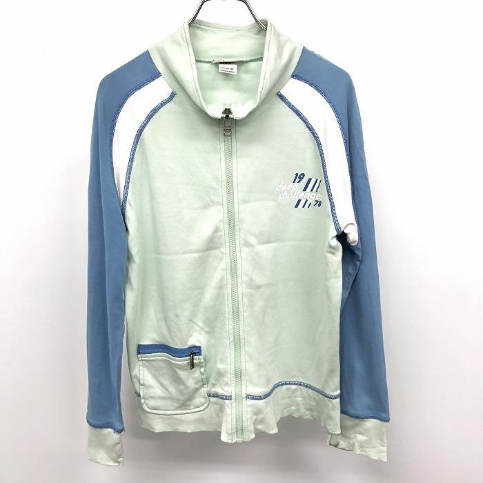 DIESEL Tシャツ生地 ジップ ブルゾン ジャケット 『SEA WONDER deep challenger 1978』 長袖 綿100% 10(144cm) 緑×青 キッズ ジュニア | DIESEL | 01