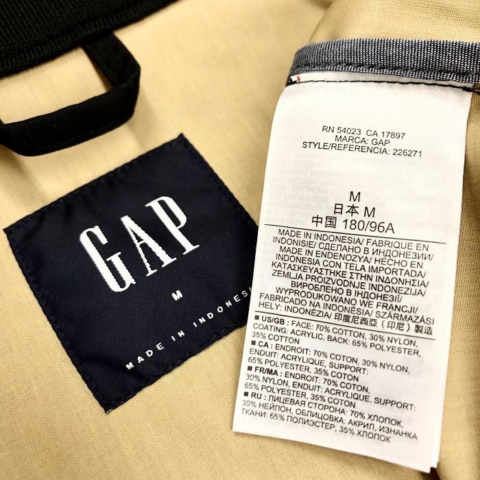 GAP ギャップ M メンズ 男性 ジップアップ ブルゾン ジャケット アウター 無地 裏地無し 長袖 ロングスリーブ 綿×ナイロン ブラック 黒｜undo-rowa｜03