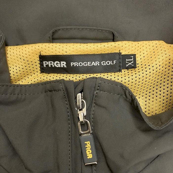 PROGEAR GOLF - XL メンズ ゴルフ プルオーバージャケット 2WAY 袖が真ん中で脱着可 メッシュ裏地 長袖 ポリ100% グレー×イエロー グレー｜undo-rowa｜03