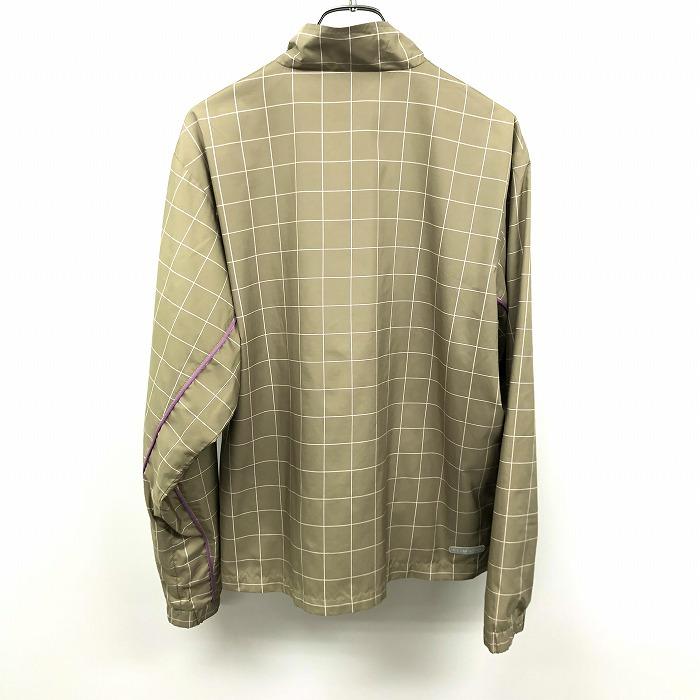 NIKE ナイキ 薄手 ジップジャケット メッシュ裏地 チェック 長袖 ポリ