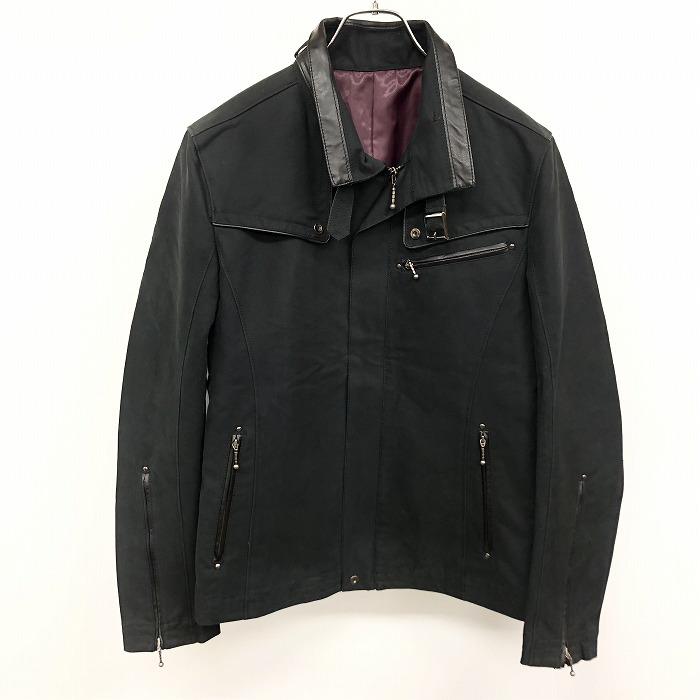 nicole miller ブラック レザー ジャケット XL nicole miller ブラック レザー ジャケット XL