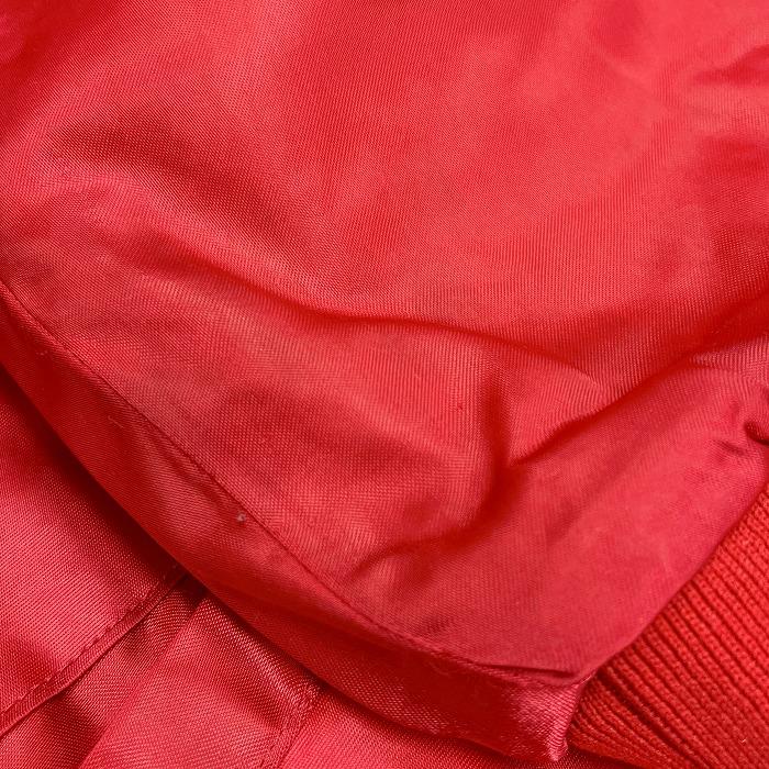 ホロウェイ Holloway 若干薄手 インポート古着 中綿 ブルゾン ジャケット ドットボタン 長袖 USA製 ナイロン100% M レッド 赤 メンズ 男性 | HOLLOWAY | 04