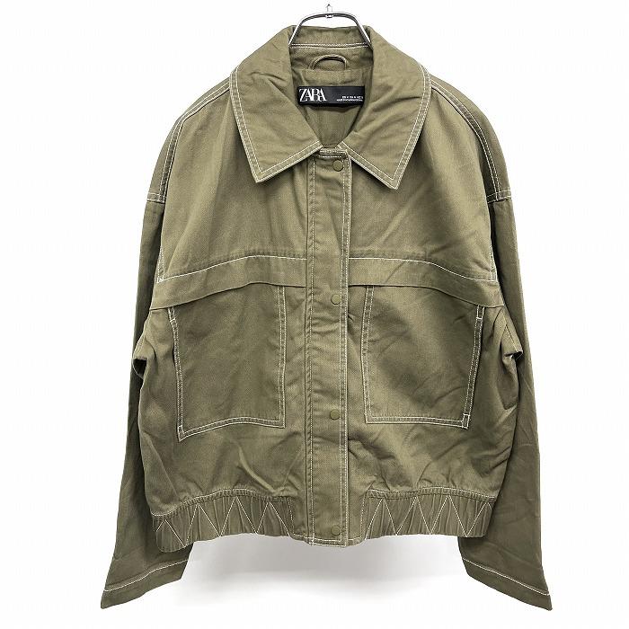 ZARA ザラ ステンカラージャケット ブルゾン ドットボタン ZARA ザラ ステンカラージャケット ブルゾン ドットボタン