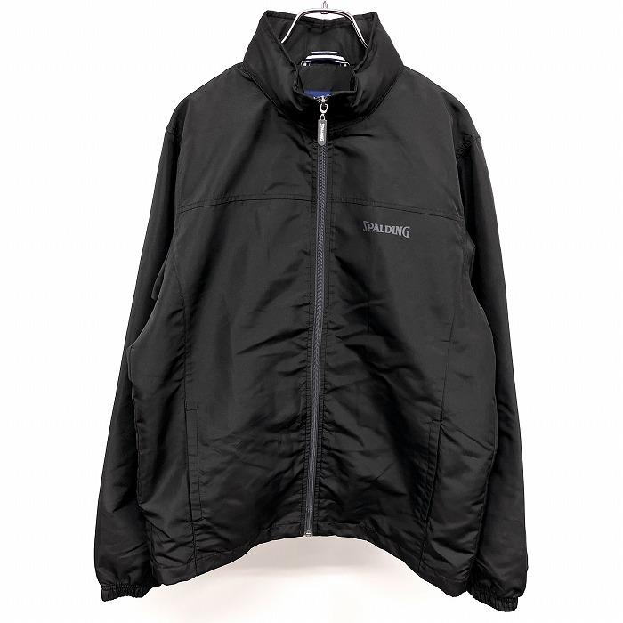 古着80年代 スパルディング ナイロン トラックジャケット リブ US製ネイビー 古着80年代 スパルディング ナイロン トラックジャケット リブ US製