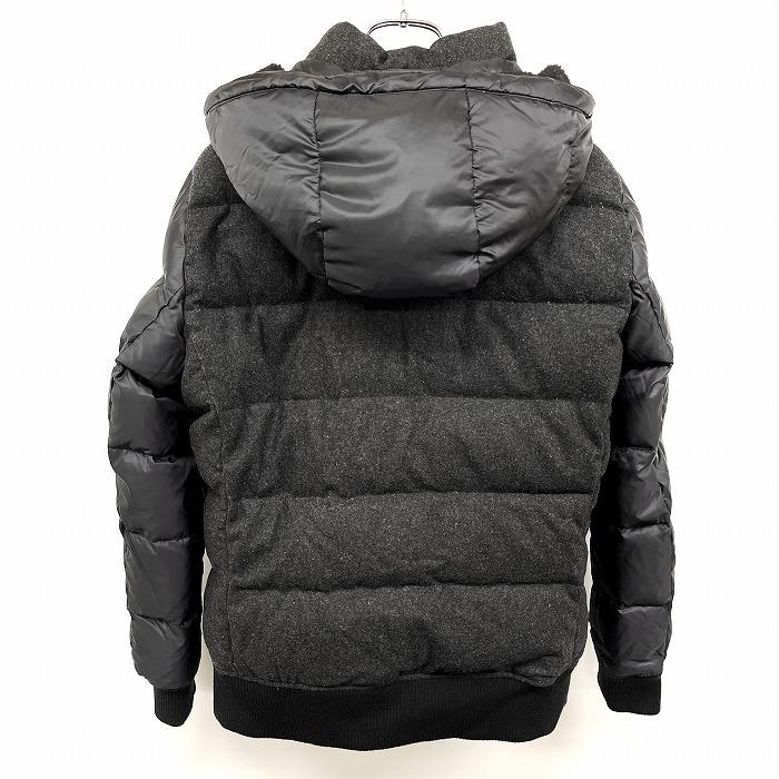 ユニクロ UNIQLO ダウンジャケット フード脱着可 無地 長袖 ダウン80%＋フェザー20% XL ブラック×メランジグレー 黒系 レディース 女性 | ユニクロ | 01